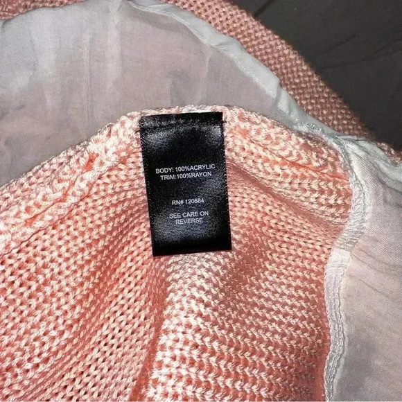 NWT Torrid Women's Lightweight Open Knit Sweater Peach Size 1 - Picture 4 of 8